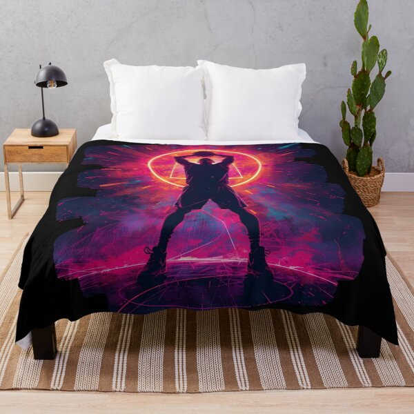 Item preview, Basketball Player silhouette standing tall with glowing hoop behind 11 designed and sold by Neon G.