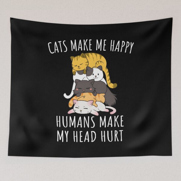 Item preview, Cats Make Me Happy Hus Make My Head Hurt designed and sold by neyvrvdpez49.