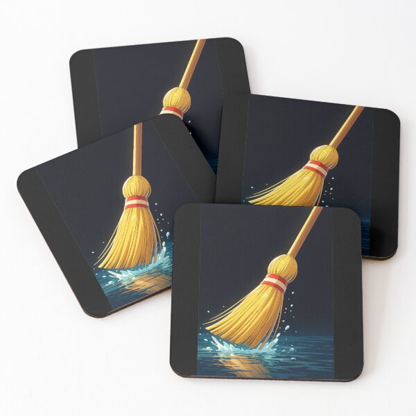 Item preview, Anime Broom Splash – Dynamic Japanese Style Illustration designed and sold by Tik Logy.