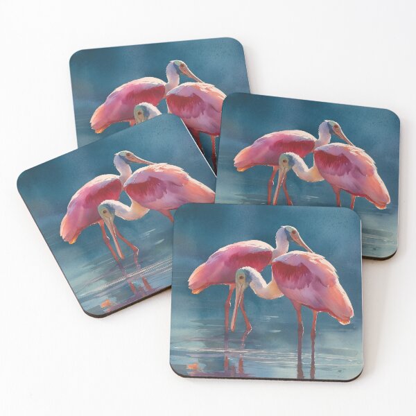 Item preview, 2 Pink Roseate Spoonbills designed and sold by laurashawart.