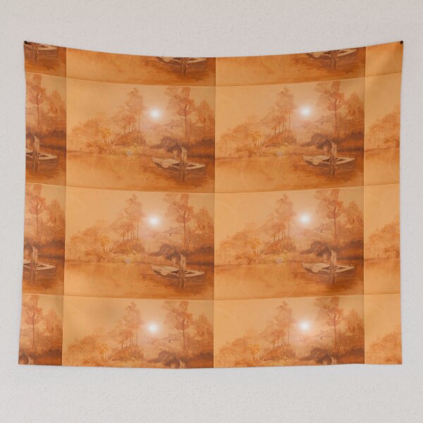 Item preview, Sepia Boat Landscape designed and sold by Pabjojot.