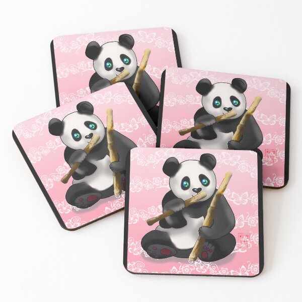 Item preview, Cartoon Panda With Bamboo Stalk designed and sold by JacolienJoy.