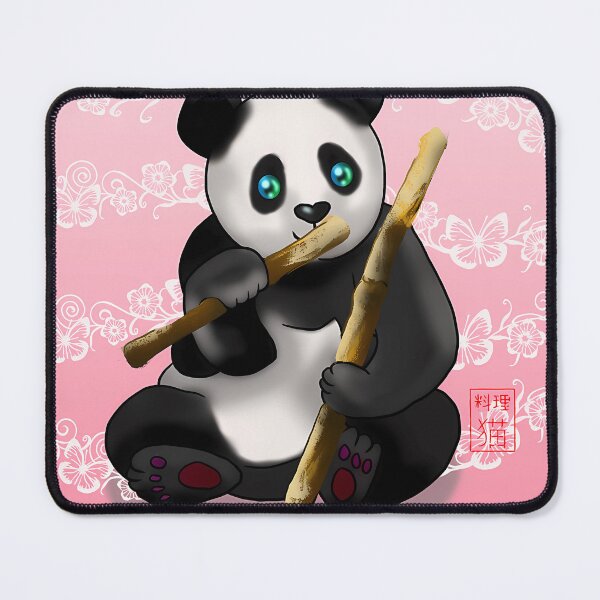 Item preview, Cartoon Panda With Bamboo Stalk designed and sold by JacolienJoy.