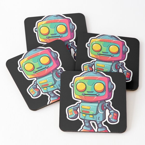 Item preview, Colorful Robot Cartoon Fun Groovy Robot designed and sold by JacolienJoy.