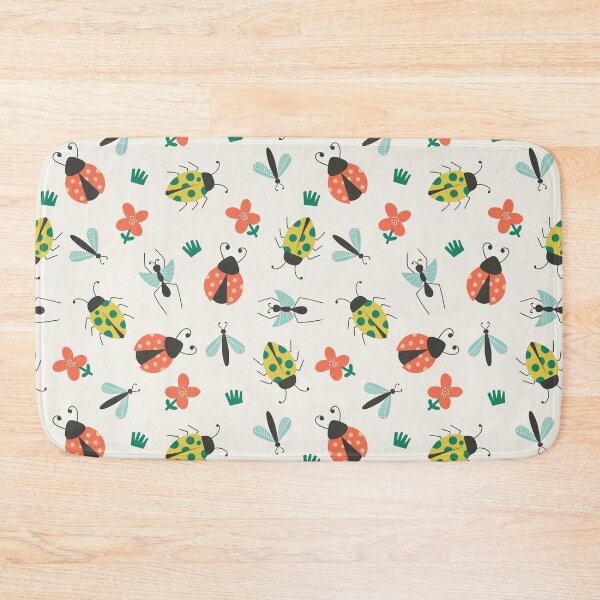 Item preview, Spring bugs vector seamless repeat patterns for kids designed and sold by Retro Street Studios.