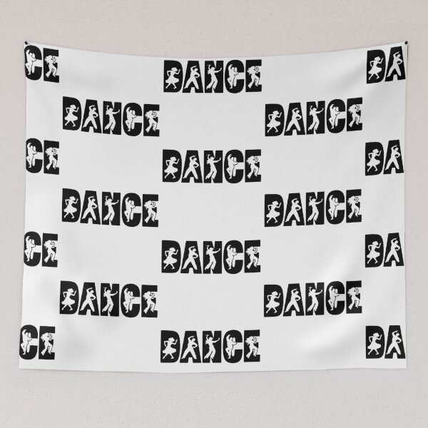 Item preview, Dance Sign with Figures – Minimalist Black Typography Design designed and sold by AMwear.