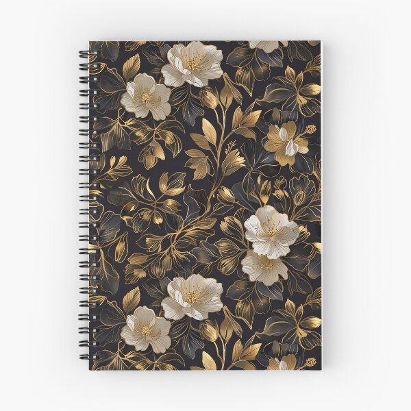 Item preview, White Black and Gold Floral designed and sold by CoolPixels.