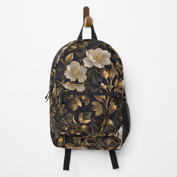 Item preview, White Black and Gold Floral designed and sold by CoolPixels.