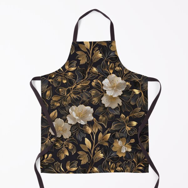 Item preview, White Black and Gold Floral designed and sold by CoolPixels.