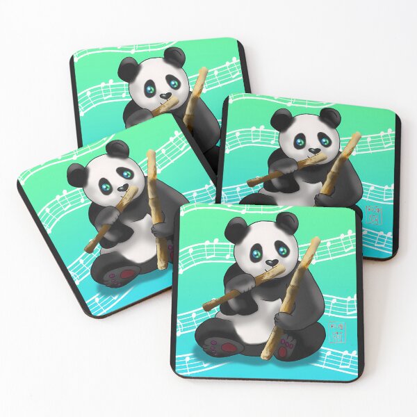Item preview, Cartoon Panda With Bamboo Stalks designed and sold by HelloWorldRei.