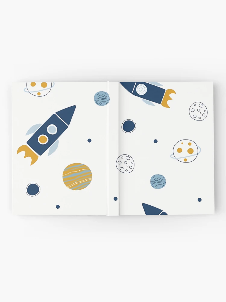 Thumbnail 2 of 3, Journal, Space Pattern Rockets And Planets designed and sold by HelloWorldRei.