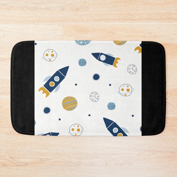 Item preview, Space Pattern Rockets And Planets designed and sold by HelloWorldRei.