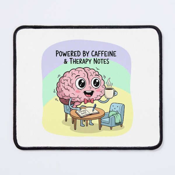 Item preview, Cartoon Brain in Bow Tie with Therapy Notes designed and sold by SplashTastic.