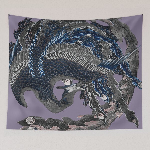 Item preview, Hokusai Phoenix Motif – Japanese Art Design designed and sold by MOMO-CREATESHOP.