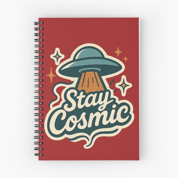 Item preview, Stay Cosmic Retro UFO Sticker designed and sold by SnapLabDesigns.