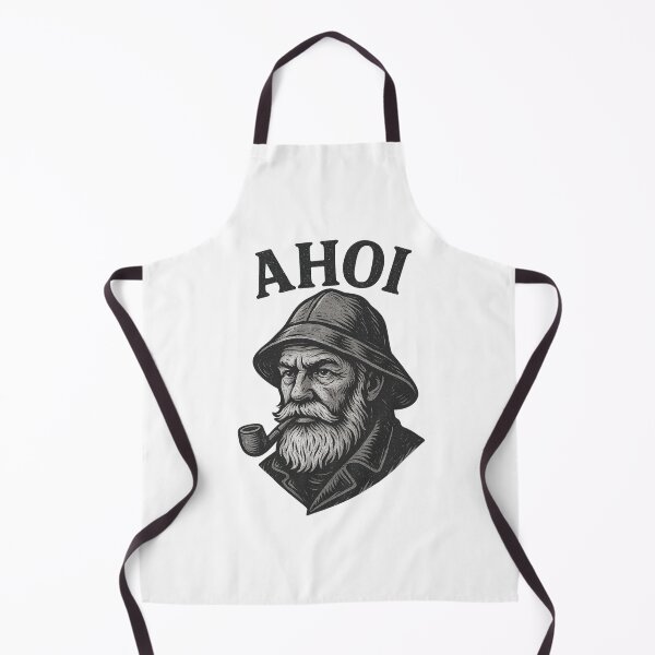 Item preview, Ahoy – Old sea dog with sou’wester in vintage tattoo style designed and sold by Fies-und-Fein.