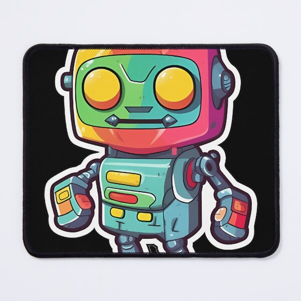 Item preview, Colorful Robot Cartoon Fun Groovy Robot designed and sold by FieldGonzalez93.