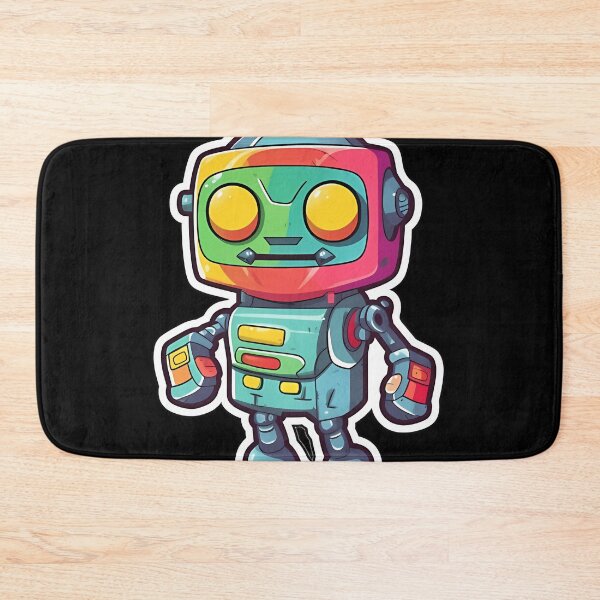 Item preview, Colorful Robot Cartoon Fun Groovy Robot designed and sold by FieldGonzalez93.
