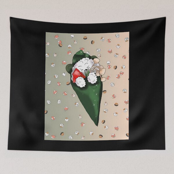Item preview, Sleepy Cartoon Sushi Temaki designed and sold by FieldGonzalez93.