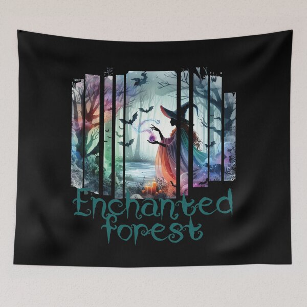 Item preview, Enchanted forest with a charming witch designed and sold by DżodżoJoy.