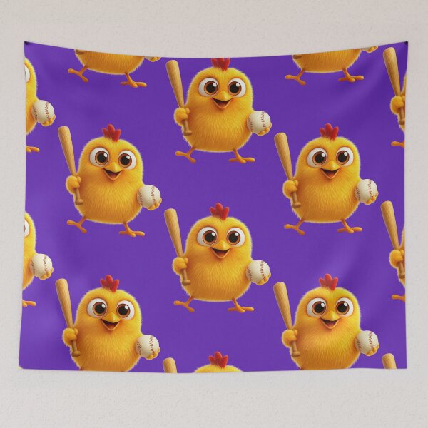 Item preview, playing baseball, kawaii chick designed and sold by Mauswohn.