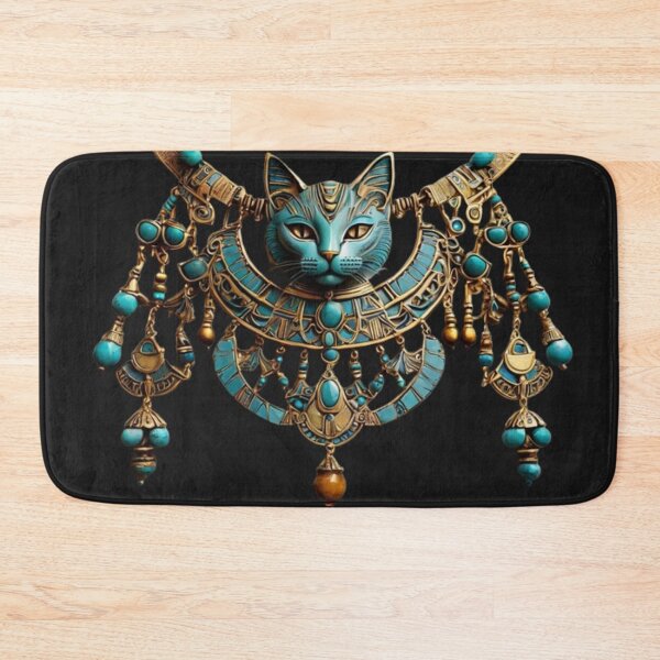 Item preview, Ancient Egyptian Cat Necklace – Bastet Jewelry Illustration designed and sold by Antik by Schulz.