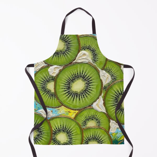 Item preview, Kiwi fruit cut and painted with acrylic colors, regular, divided and distributed in a beautiful green composition and its wonderful shades designed and sold by jotcar.