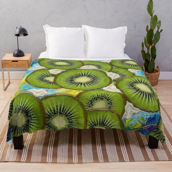 Item preview, Kiwi fruit cut and painted with acrylic colors, regular, divided and distributed in a beautiful green composition and its wonderful shades designed and sold by jotcar.
