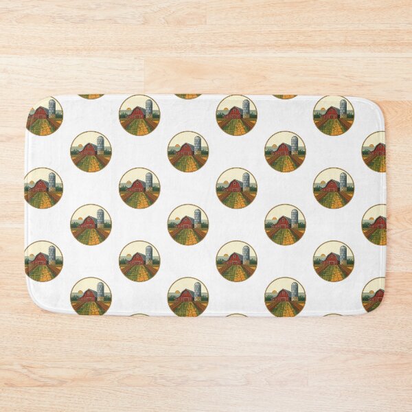 Item preview, Colorful Farm Landscape with Barn designed and sold by GlobeMood.