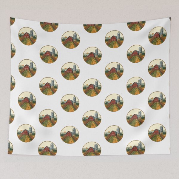 Item preview, Colorful Farm Landscape with Barn designed and sold by GlobeMood.