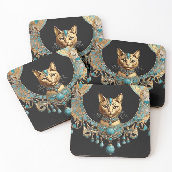 Item preview, Ancient Egyptian Cat Necklace – Bastet Jewelry Illustration designed and sold by Antik by Schulz.