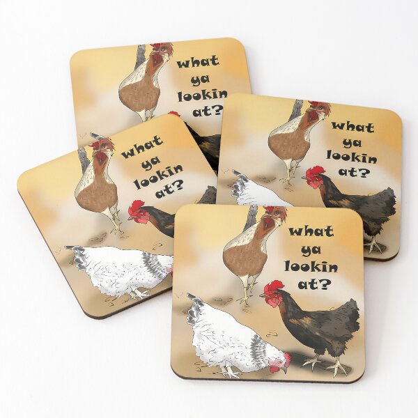 Item preview, Farmyard Cartoon Chickens designed and sold by HaneyFashion.