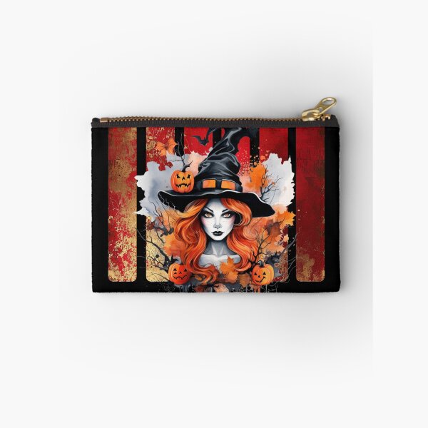 Item preview, A beautiful witch with red hair on a red and gold background designed and sold by DżodżoJoy.
