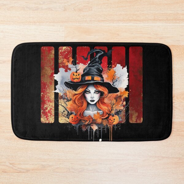 Item preview, A beautiful witch with red hair on a red and gold background designed and sold by DżodżoJoy.