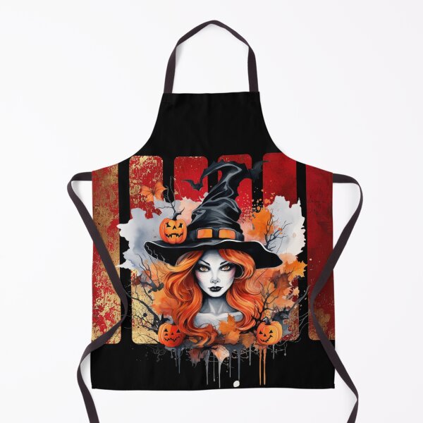 Item preview, A beautiful witch with red hair on a red and gold background designed and sold by DżodżoJoy.
