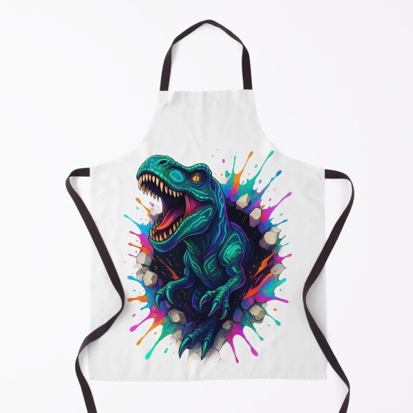 Item preview, Futuristic Neon Dinosaur | Bioluminescent T-Rex Hybrid Illustration | Bold Cartoon Fantasy Art designed and sold by 5CatDesign.