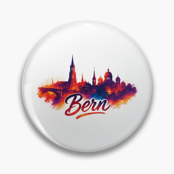Item preview, Bern city Switzerland silhouette artistic gift designed and sold by Pineapple-Tree.