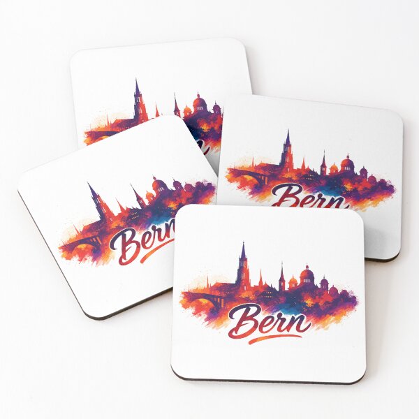 Item preview, Bern city Switzerland silhouette artistic gift designed and sold by Pineapple-Tree.