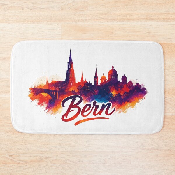 Item preview, Bern city Switzerland silhouette artistic gift designed and sold by Pineapple-Tree.
