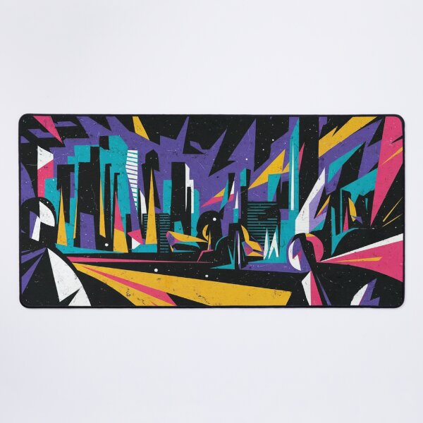Item preview, Colorful City Abstract Wall Art – Vibrant Urban Canvas Print designed and sold by jazzyfunky.