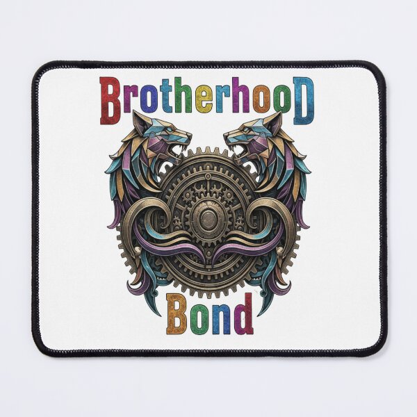 Item preview, Brotherhood Bond Gear Wolves Emblem designed and sold by PrintBreeze.