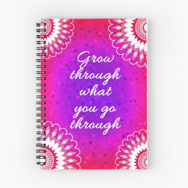 Item preview, Mandala art design with quote grow through what you go through  designed and sold by CanvasCharmHub.