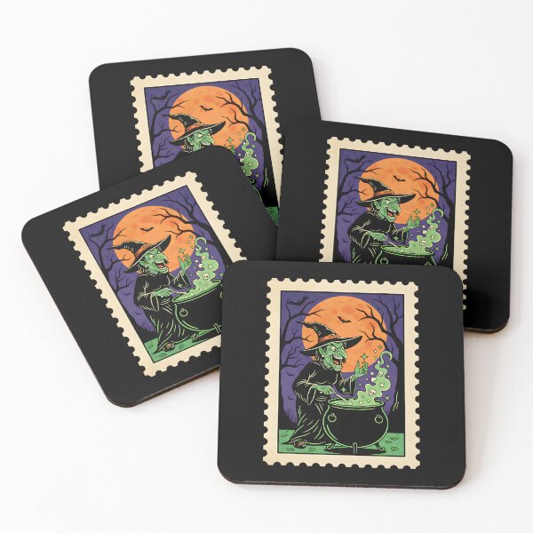 Item preview, HALLOWEEN STAMP - WITCH MAKING POISONOUS POTION designed and sold by justyna-s28.