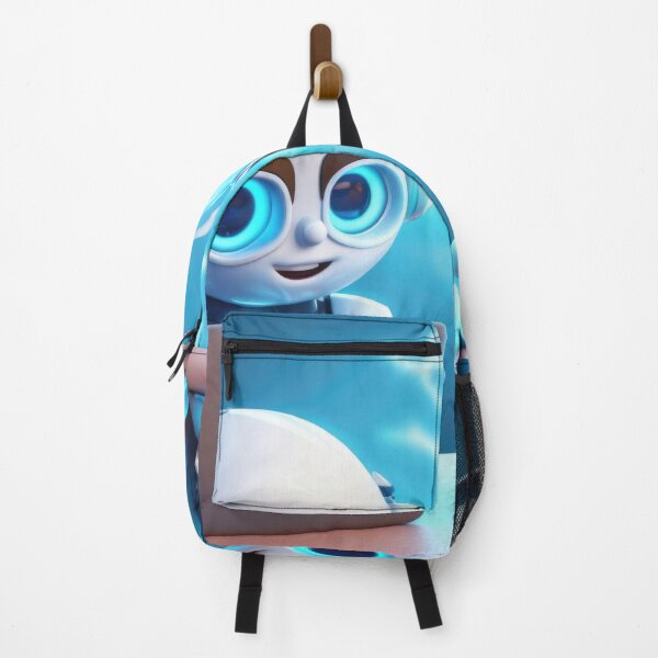 Item preview, Cute robot friendly digital assistant character with glowing blue lights, AI generated designed and sold by dvoevnore.