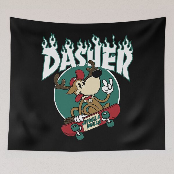 Item preview, asher - Skateboarding Reindeer - Funny Xmas Cartoon designed and sold by emmanueltitiana.
