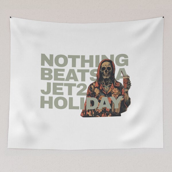 Item preview, Grim Reaper Holiday Shirt – Nothing Beats a Jet2Holiday | Dark Humor Skeleton Design designed and sold by idgafstudio.ch.