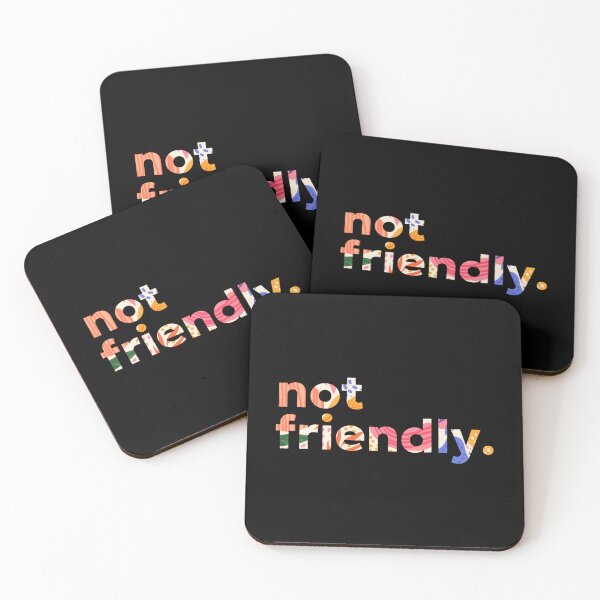 Item preview, Not Friendly. - Distressed Typewriter Font Text Design designed and sold by Colorful-Garden.
