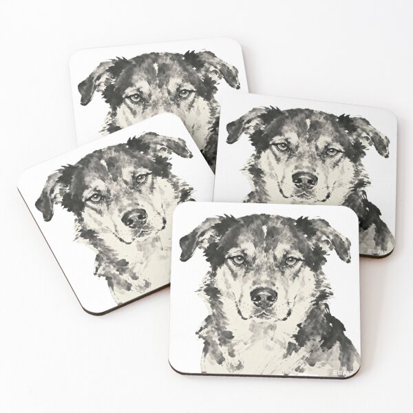 Item preview, Mixed Breed Ink Painting Close-up designed and sold by forget45studio.