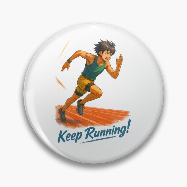 Item preview, Runner’s Spirit – Keep Running! Motivational Anime Art designed and sold by BeetleDots.