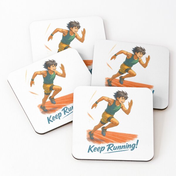 Item preview, Runner’s Spirit – Keep Running! Motivational Anime Art designed and sold by BeetleDots.